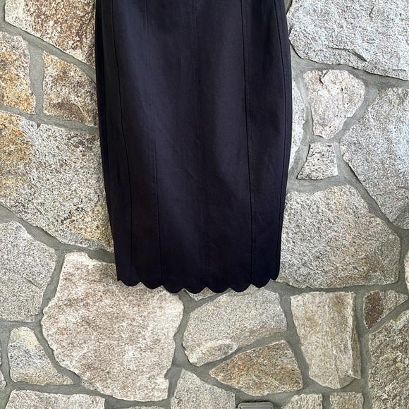 NWT Banana Republic Bi- Stretch Scalloped Cocktail Dress V- Neck Dress. - Picture 4 of 12